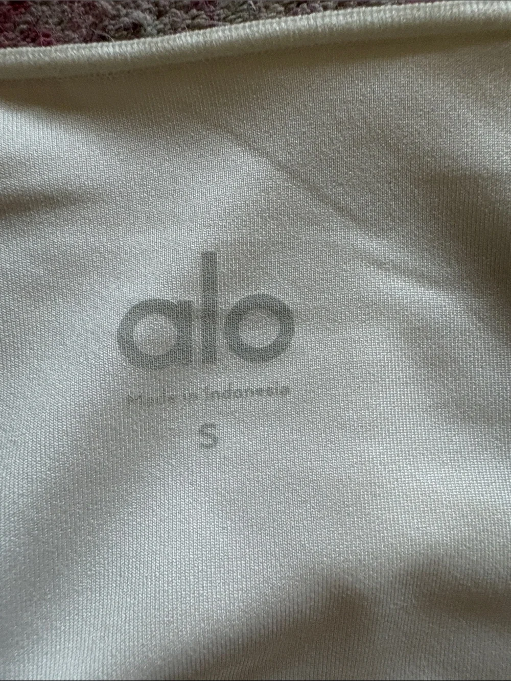 ALO Yoga Cream Ribbed Scoop Neck Tank